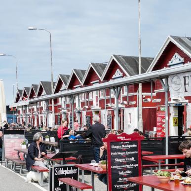 Stemning på Skagen Havn