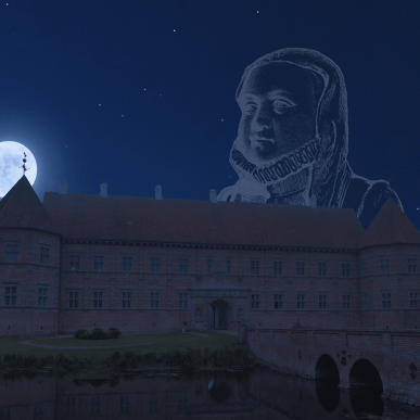 Voergaard slot med Ingeborg Skeel skikkelse